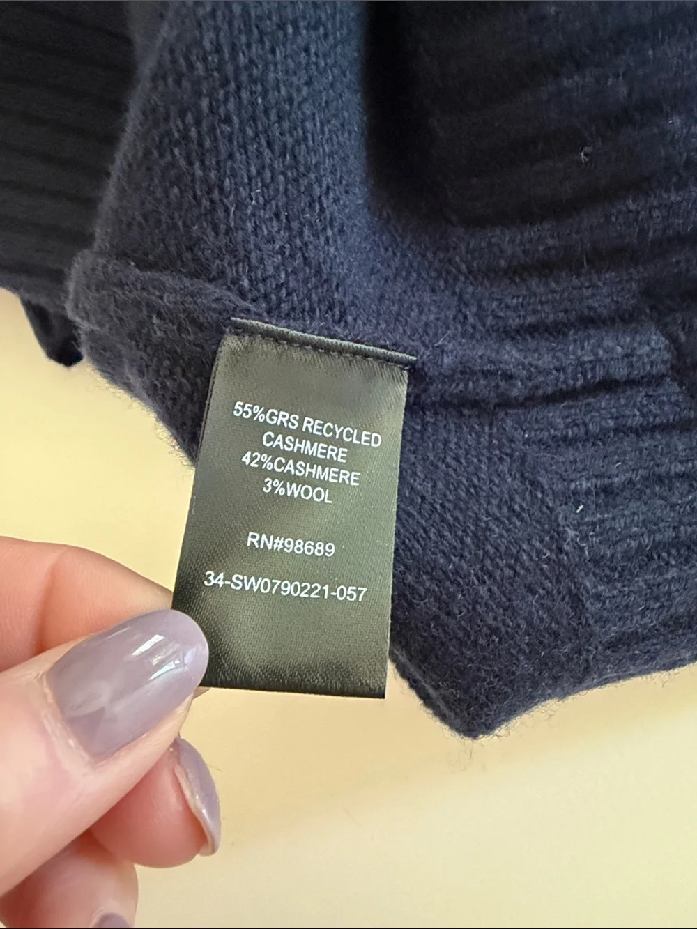 Todd Snyder Navy Nomad Turtleneck Sweater Sz S.  New/Flawed. Box53